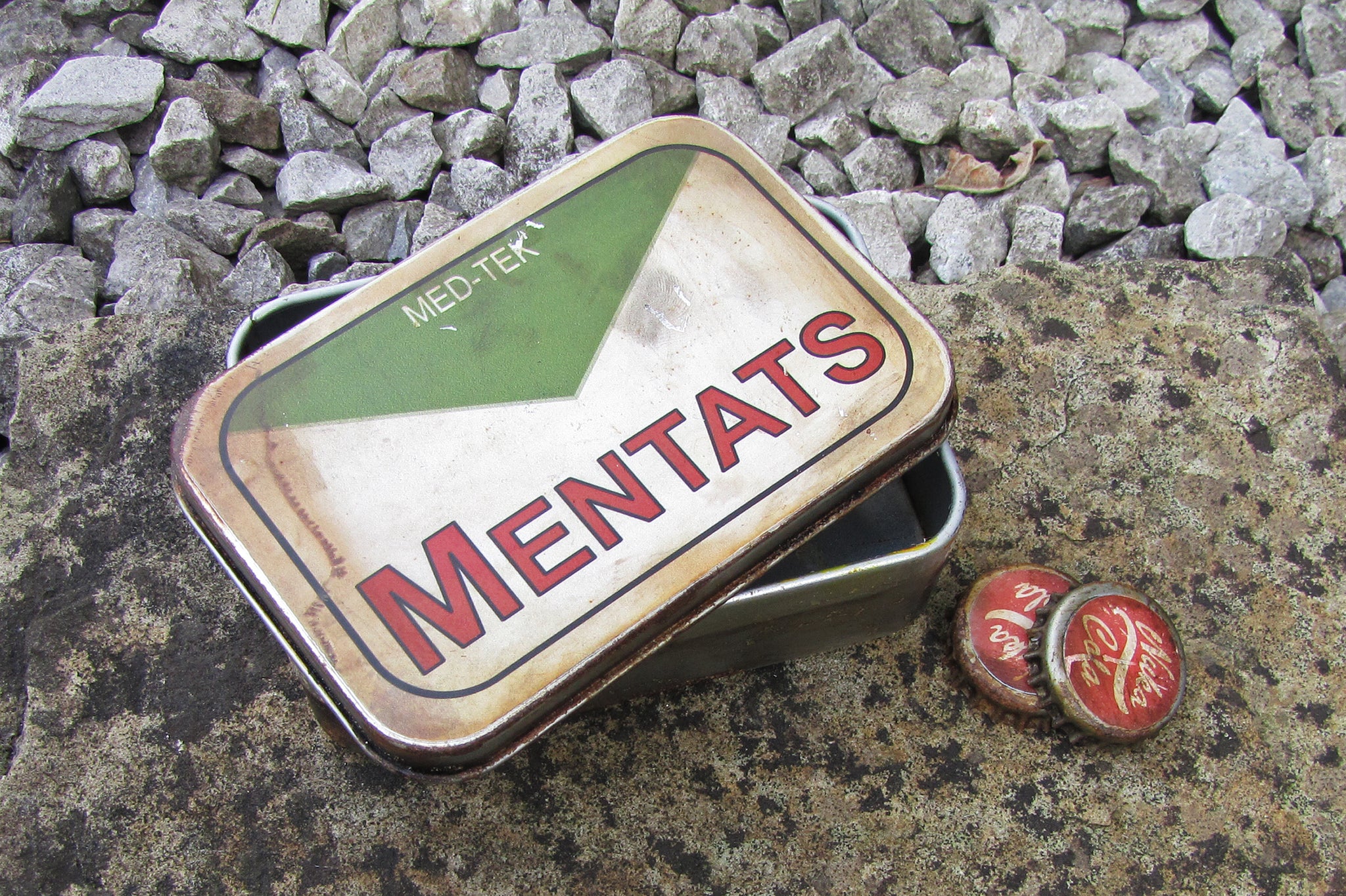 Mentats Sticker Mentats Med-Tek Chems Tin – Mad Dog Props